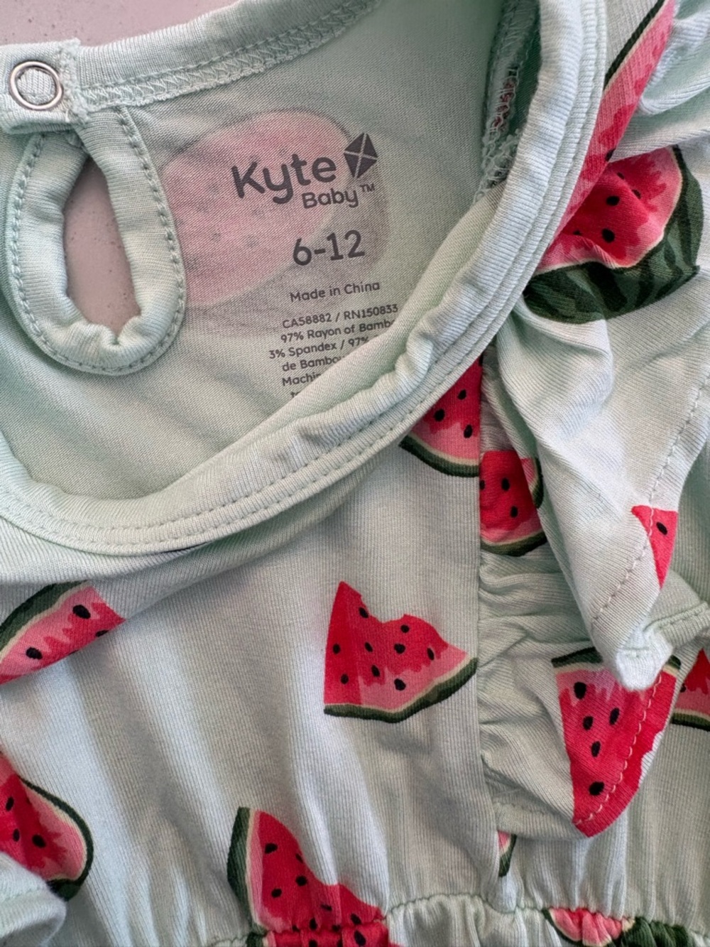 Kyte Baby Watermelon Print Bubble Romper - Picture 4 of 4